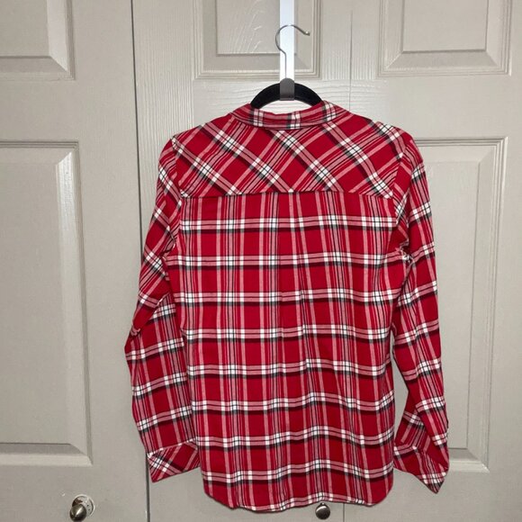 Croft & Barrow Flannel Womens S Multicolored Plaid Button Up Longsleeved - Picture 5 of 12